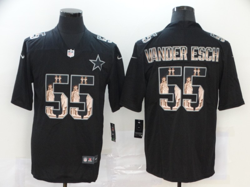 Men's Dallas Cowboys Leighton Vander Esch #55 Black Jersey